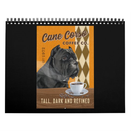 Cane Corso Dog With Coffee Mug Cane Corso Love Kalender (Hoes)