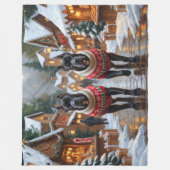 Cane Corso Dogs Christmas Snow Holiday Fleece Deken (Voorkant)