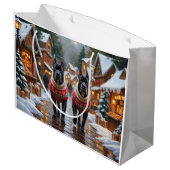 Cane Corso Dogs Christmas Snow Holiday Groot Cadeauzakje (Achterkant Gekanteld)