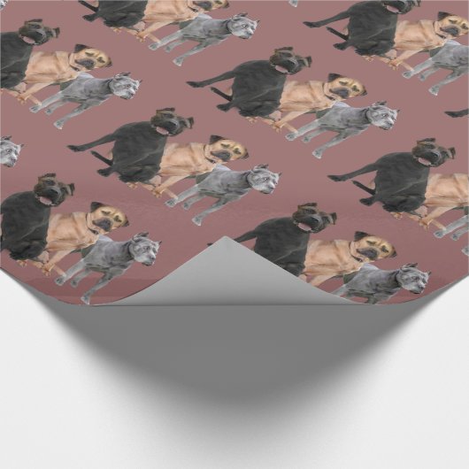 Cane Corso Drie Cadeaupapier (Hoek)