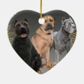 Cane Corso Drie Keramisch Ornament (Achterkant)