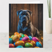 Cane Corso Easter Eggs Kaart (Voorkant)