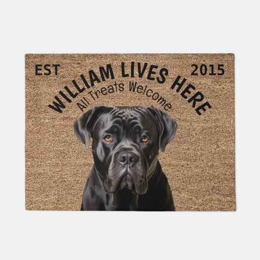 Cane Corso gepersonaliseerd huisdier Deurmat (Voorkant)