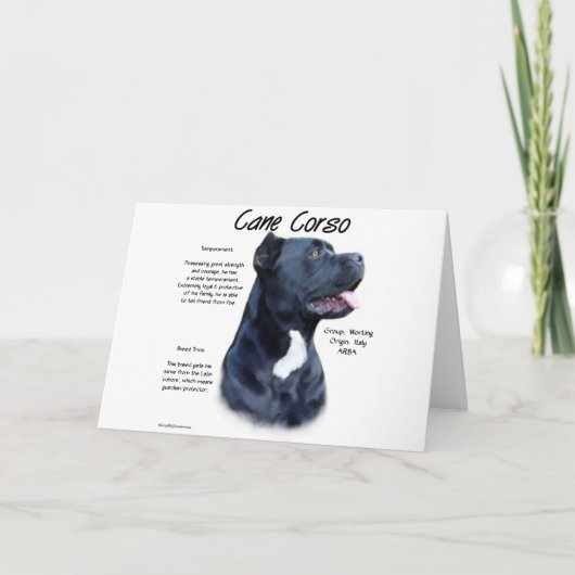 Cane Corso Geschiedenis Feestdagen Kaart (Voorkant)