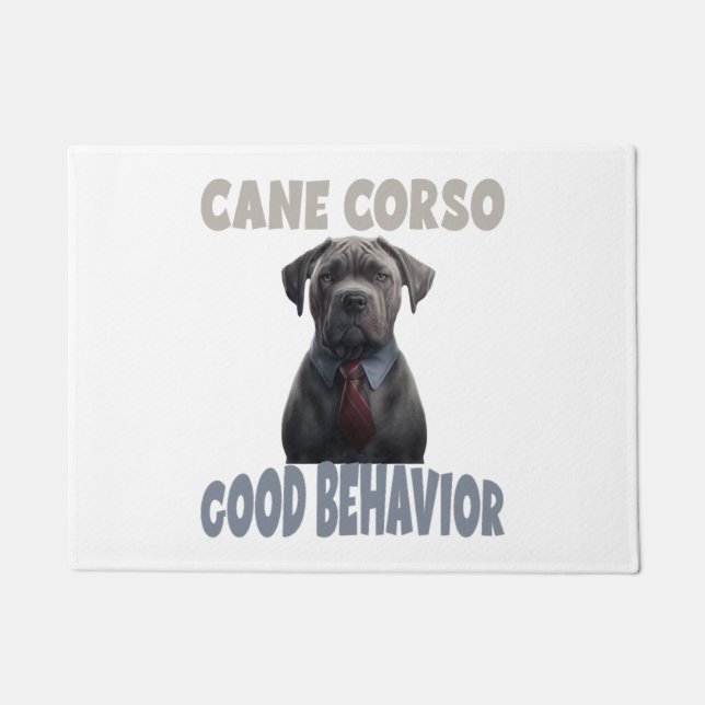 Cane Corso goed gedrag Hondentraining Deurmat (Voorkant)