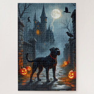 Cane Corso Gotische Kasteel Halloween Kunst Legpuzzel