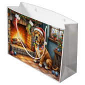 Cane Corso Haard met Kerstverlichting Groot Cadeauzakje (Achterkant Gekanteld)