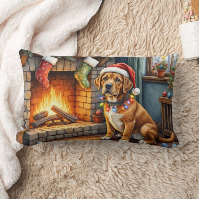 Cane Corso Haard met Kerstverlichting Kussen (Deken)