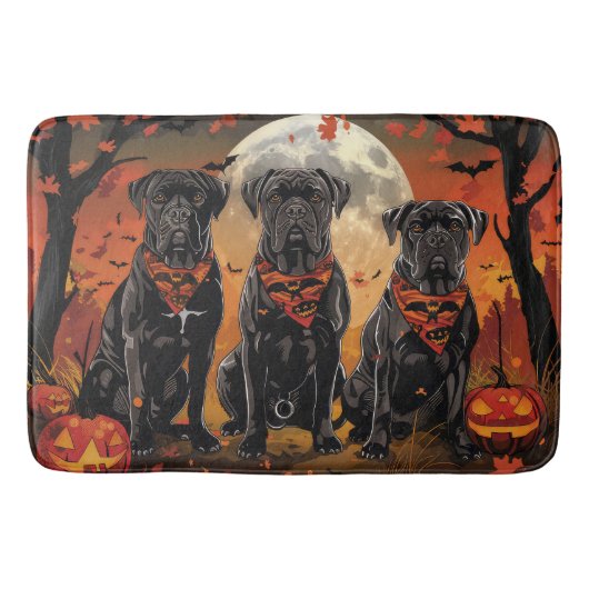 Cane Corso Halloween Griezelig Badmat (Voorkant)