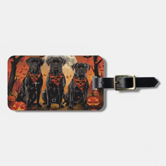 Cane Corso Halloween Griezelig Bagagelabel (Voorkant horizontaal)