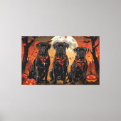 Cane Corso Halloween Griezelig Canvas Afdruk (Voorkant)