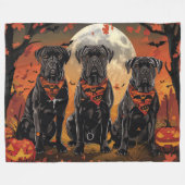 Cane Corso Halloween Griezelig Fleece Deken (Voorkant (Horizontaal))