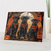Cane Corso Halloween Griezelig Kaart (Voorkant)