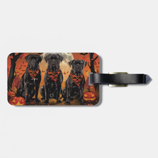 Cane Corso Halloween Spooky Bagagelabel (Achterkant horizontaal)