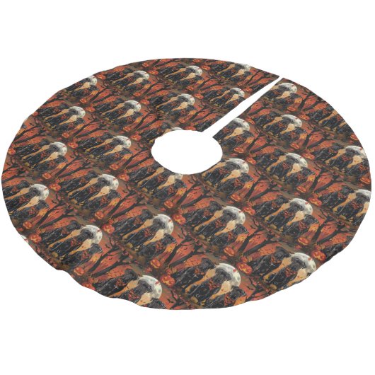 Cane Corso Halloween Spooky Kerstboom Rok (Gekanteld)