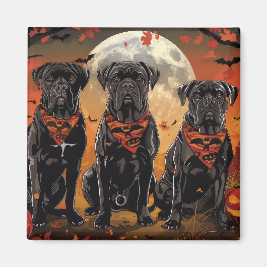 Cane Corso Halloween Spooky Magneet (Voorkant)