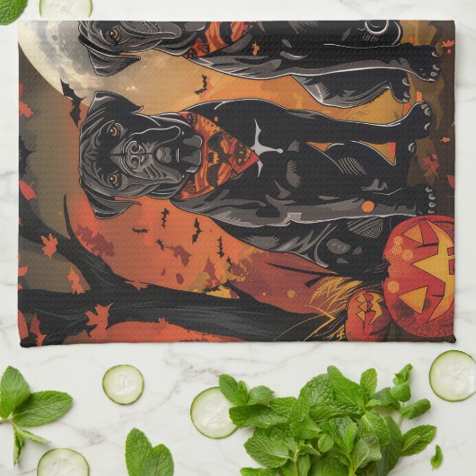 Cane Corso Halloween Spooky Theedoek (Gevouwen)