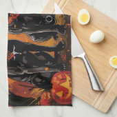 Cane Corso Halloween Spooky Theedoek (Quarter Fold)