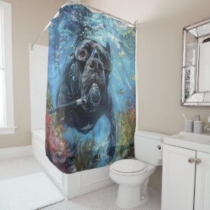 Cane Corso Hond Duiken Onderwater Douchegordijn