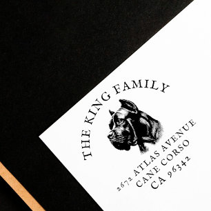 Cane Corso Hond Familienaam Retour Adres Rubberstempel