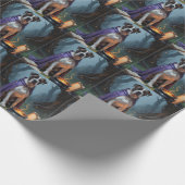 Cane Corso hond grillige Halloween schilderij Cadeaupapier (Hoek)