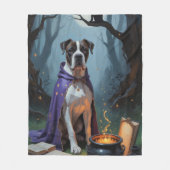 Cane Corso hond grillige Halloween schilderij Fleece Deken (Voorkant)