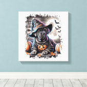Cane Corso Hond Halloween Canvas Afdruk (Insitu (Houten vloer))