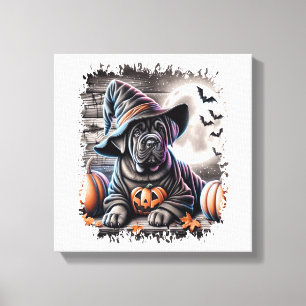 Cane Corso Hond Halloween Canvas Afdruk