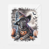 Cane Corso Hond Halloween Fleece Deken (Voorkant)