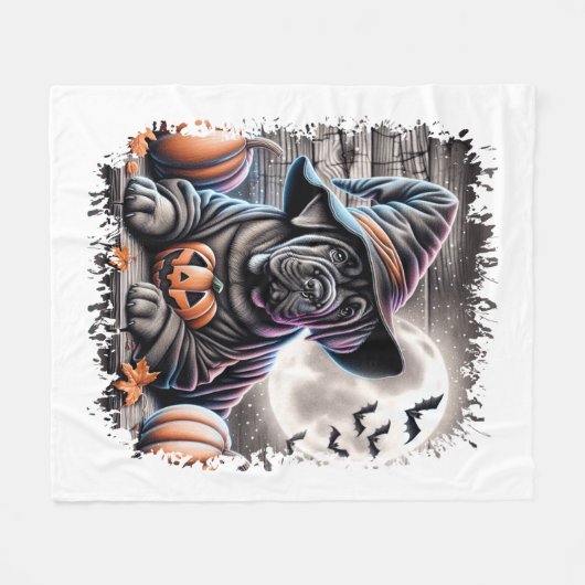 Cane Corso Hond Halloween Fleece Deken (Voorkant (Horizontaal))