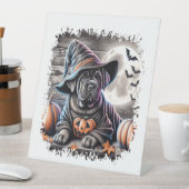 Cane Corso Hond Halloween Reclamebord Met Voetstuk (Insitu)