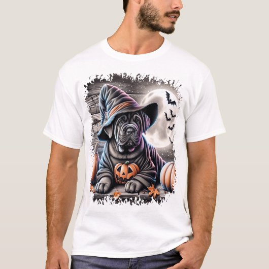 Cane Corso hond Halloween T-shirt (Voorkant)