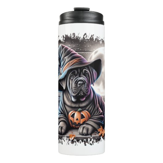 Cane Corso Hond Halloween Thermosbeker (Voorkant)