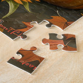 Cane Corso-hond Herfst Oogst Thanksgiving Legpuzzel (Zijkant)