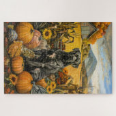 Cane Corso-hond Herfst Oogst Thanksgiving Legpuzzel (Horizontaal)