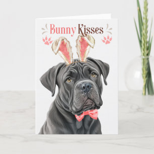 Cane Corso Hond in Konijnenoren voor Pasen Feestdagen Kaart