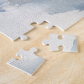 Cane Corso-hond in slee Laat het sneeuwen Kerstmis Legpuzzel (Zijkant)