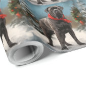 Cane Corso Hond in Sneeuw Kerstmis Cadeaupapier (Rol Hoek)