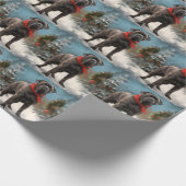 Cane Corso Hond in Sneeuw Kerstmis Cadeaupapier (Hoek)