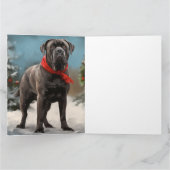 Cane Corso Hond in Sneeuw Kerstmis Kaart (Binnen)