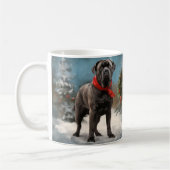 Cane Corso Hond in Sneeuw Kerstmis Koffiemok (Links)