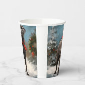 Cane Corso Hond in Sneeuw Kerstmis Papieren Bekers (Links)