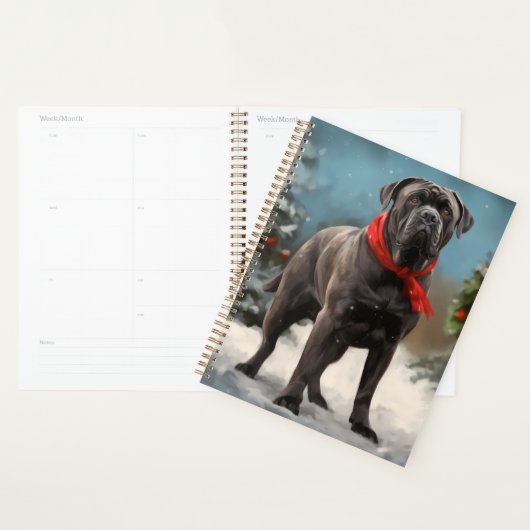 Cane Corso Hond in Sneeuw Kerstmis Planner (Display)