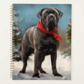 Cane Corso Hond in Sneeuw Kerstmis Planner (Voorkant)