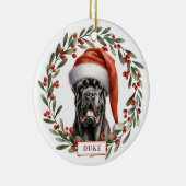 Cane Corso-hond keramische cirkelornament Keramisch Ornament (Rechts)