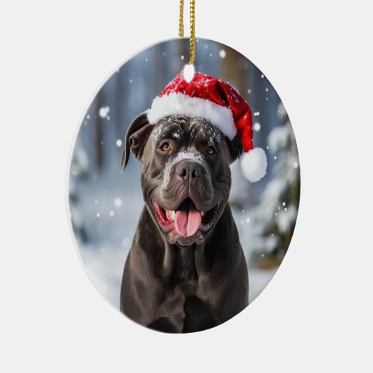 Cane Corso Hond Kerstaandenken Keramisch Ornament (Rechts)