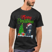 Cane Corso Hond Kerstboom Lichten Grappige Kerstma T-shirt (Voorkant)