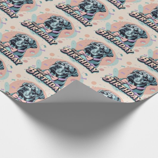 Cane corso Hond Kleurrijk Cadeaupapier (Hoek)