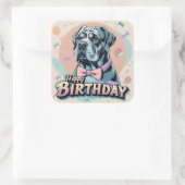 Cane corso Hond Kleurrijk Vierkante Sticker (Tas)