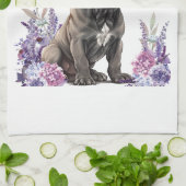 Cane Corso-hond Moeder Bloem Theedoek (Gevouwen)